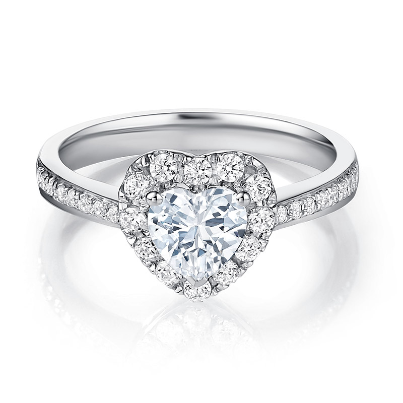 DR钻戒 My heart系列 简奢款&nbsp;20分&nbsp;H色